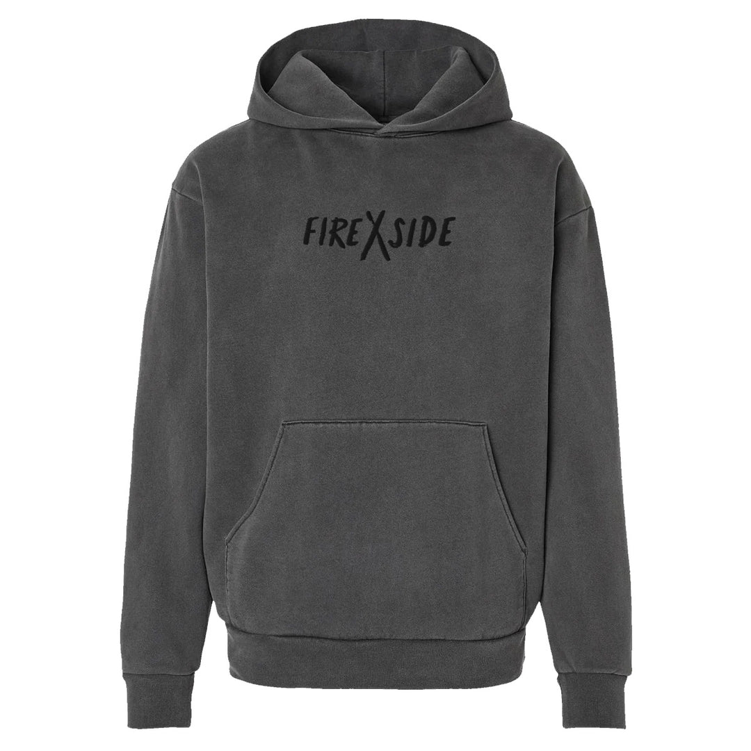 Feels. 上杉柊平 PIGMENT DYE BLACK M FIREXSIDE Pullover Hoody - Pigment Black